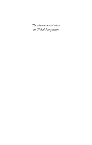 The French Revolution in Global Perspective