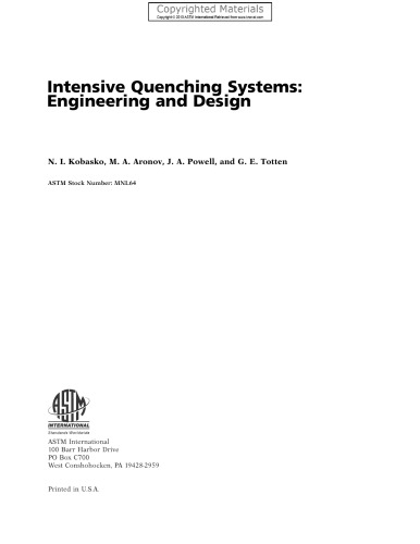 Intensive Quenching Systems - Engineering and Design