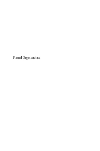 Formal Organizations: A Comparative Approach
