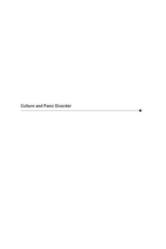 Culture and Panic Disorder