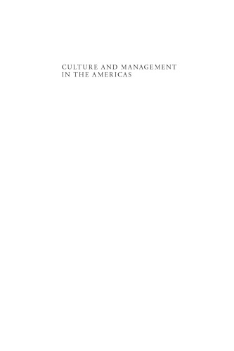Culture and Management in the Americas