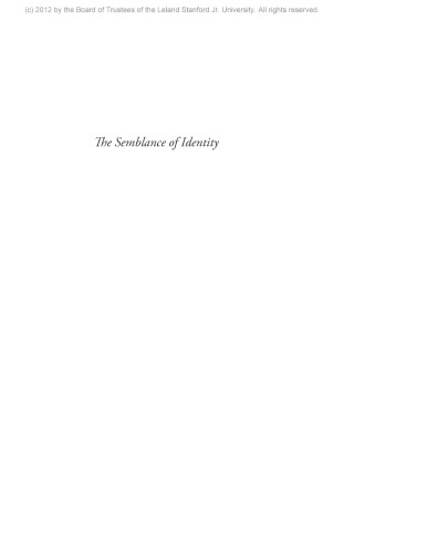The semblance of identity: aesthetic mediation in Asian American literature