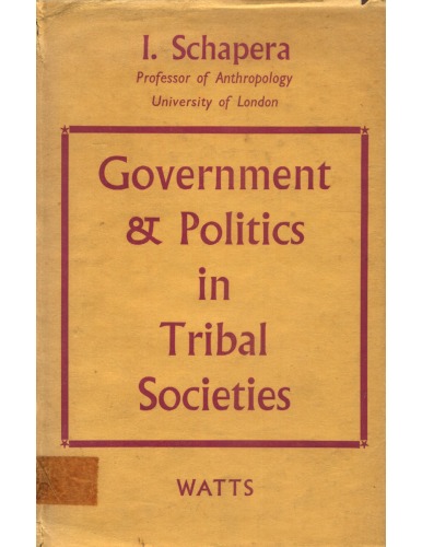 Government and Politics in Tribal Societies