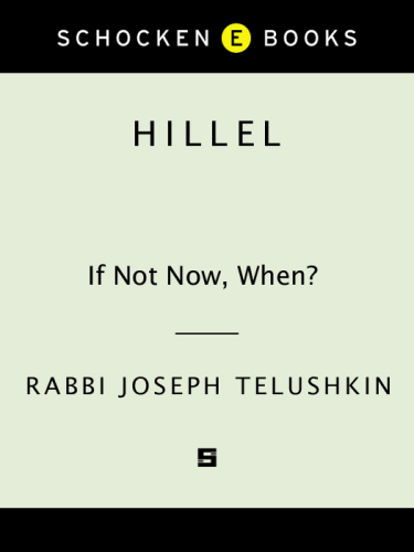Hillel: if not now, when?