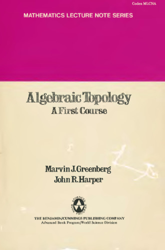 Algebraic topology: a first course