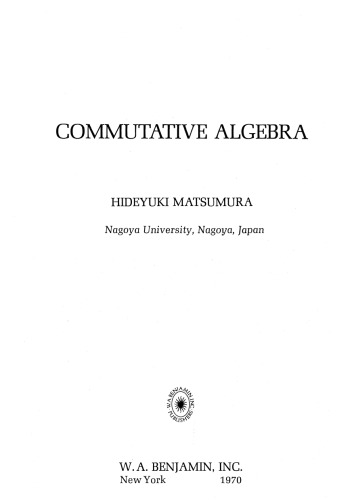 Commutative Algebra