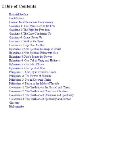 Holman New Testament Commentary--Galatians, Ephesians, Philippians, Colossians