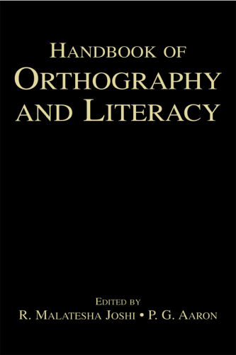 Handbook of Orthography and Literacy