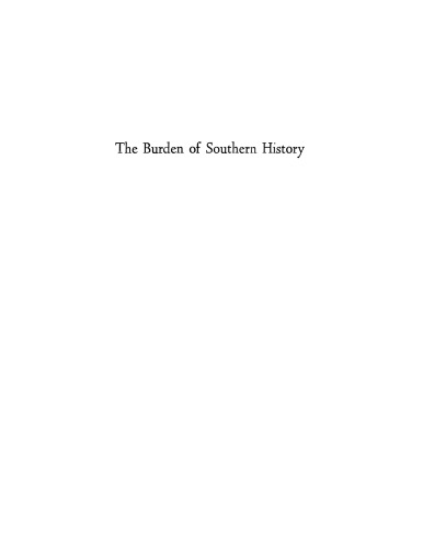 The burden of southern history