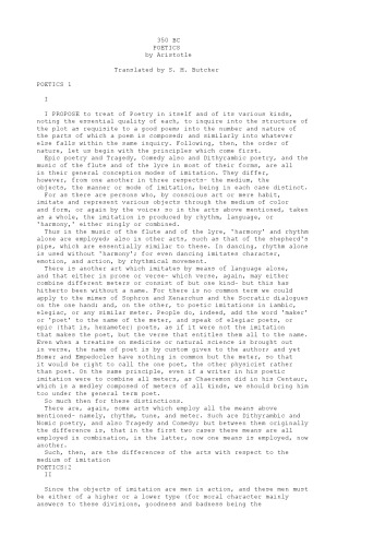 Aristotle's Poetics ()