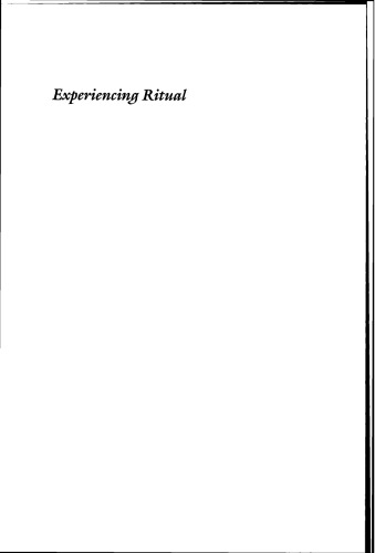 Experiencing Ritual: A New Interpretation of African Healing