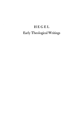Early Theological Writings