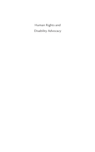 Human Rights and Disability Advocacy