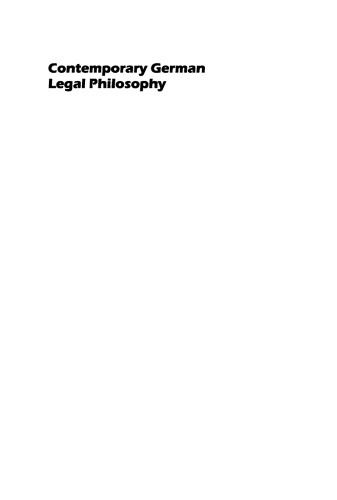 Contemporary German legal philosophy