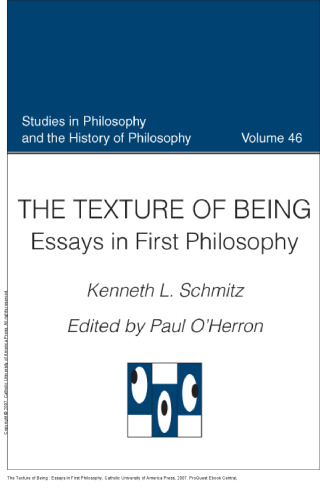 The Texture of Being : Essays in First Philosophy