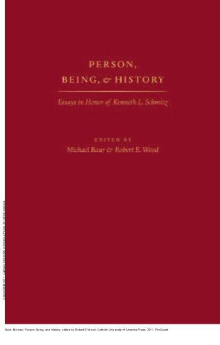 Person, Being, and History