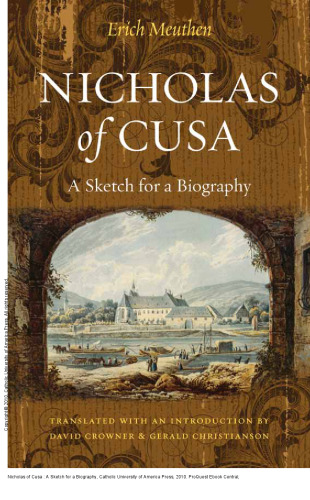 Nicholas of Cusa : A Sketch for a Biography