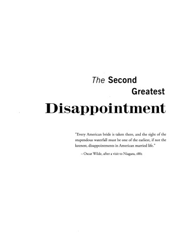The second greatest disappointment: honeymooning and tourism at Niagara Falls