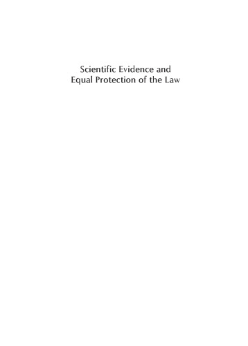 Scientific Evidence and Equal Protection of the Law