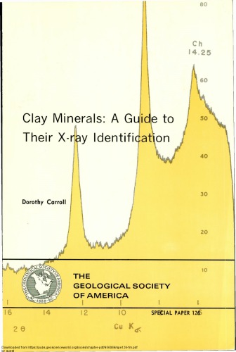 Clay Minerals: A Guide to Their X-ray Identification