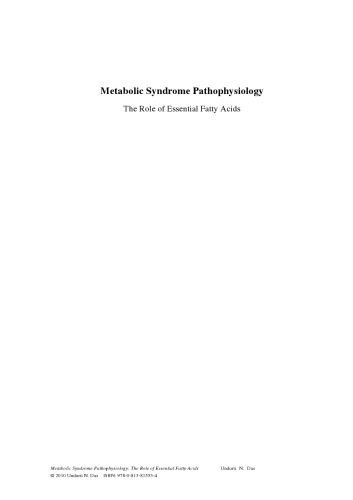 Metabolic Syndrome Pathophysiology: The Role of Essential Fatty Acids
