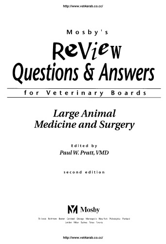 Mosby's Review Questions & Answers For Veterinary Boards: Large Animal Medicine & Surgery