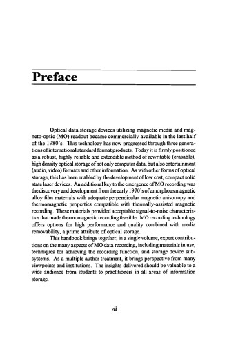 Handbook of Magento-Optical Data Recording. Materials, Subsystems, Techniques