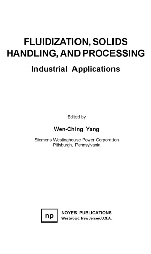fluidization solids handling and processing