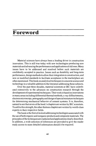 Handbook of Analytical Techniques in Concrete Science and Technology. Principles, Techniques, and Applications