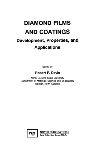 Diamond Films and Coatings