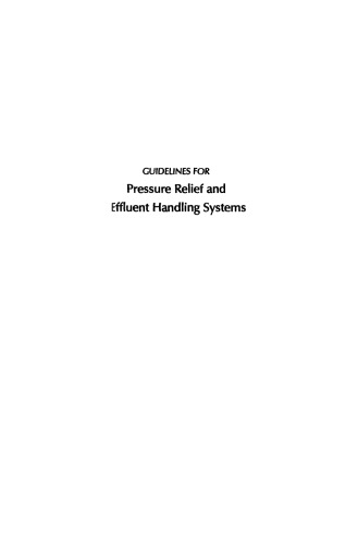 Guidelines for Pressure Relief and Effluent Handling Systems