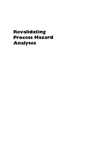 Revalidating Process Hazard Analyses