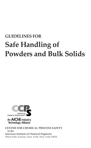 Guidelines for Safe Handling of Powders and Bulk Solids