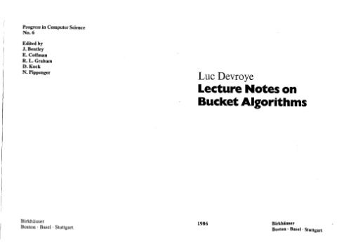 Lecture Notes on Bucket Algorithms