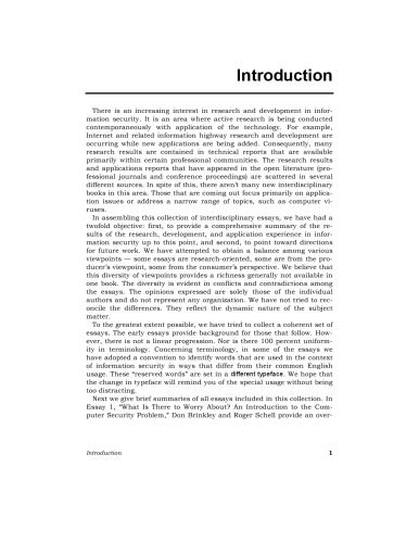Information security : an integrated collection of essays