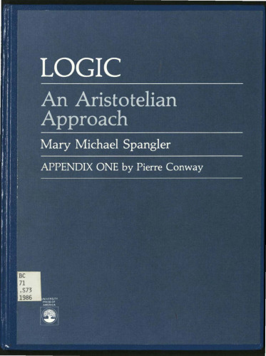 Logic : an Aristotelian approach