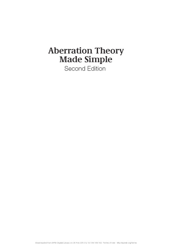 Aberration theory made simple