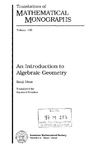 An Introduction to Algebraic Geometry
