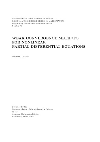 Weak convergence methods for nonlinear partial differential equations