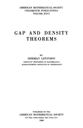 Gap and density theorems