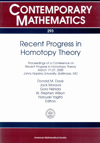 Recent Progress in Homotopy Theory