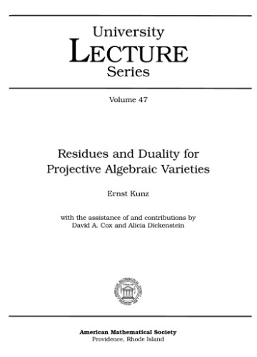 Residues and duality for projective algebraic varieties