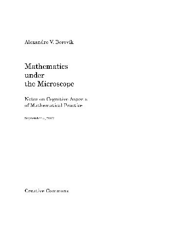 Mathematics under the Microscope