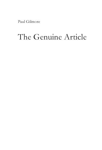 The Genuine Article: Race, Mass Culture, and American Literary Manhood (New Americanists)