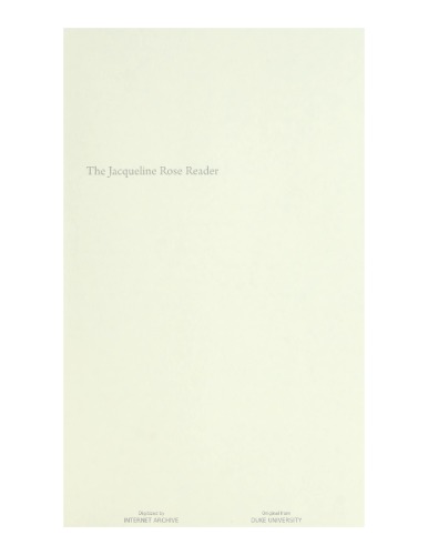 The Jacqueline Rose reader
