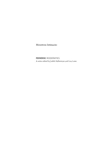 Monstrous Intimacies: Making Post-Slavery Subjects