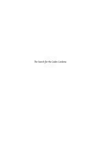 The Search for the Codex Cardona