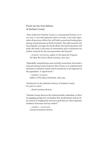 Durham County: A History of Durham County, North Carolina