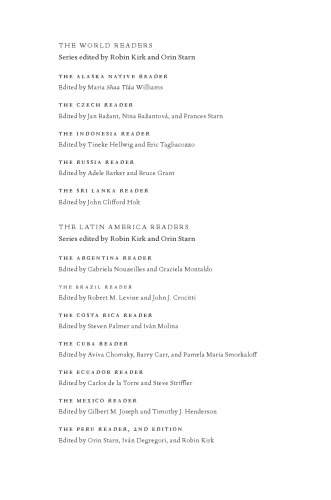 The Sri Lanka Reader: History, Culture, Politics
