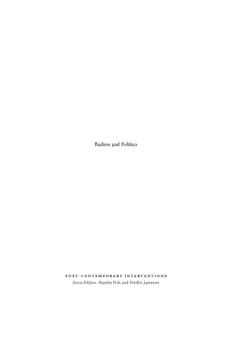 Badiou and Politics